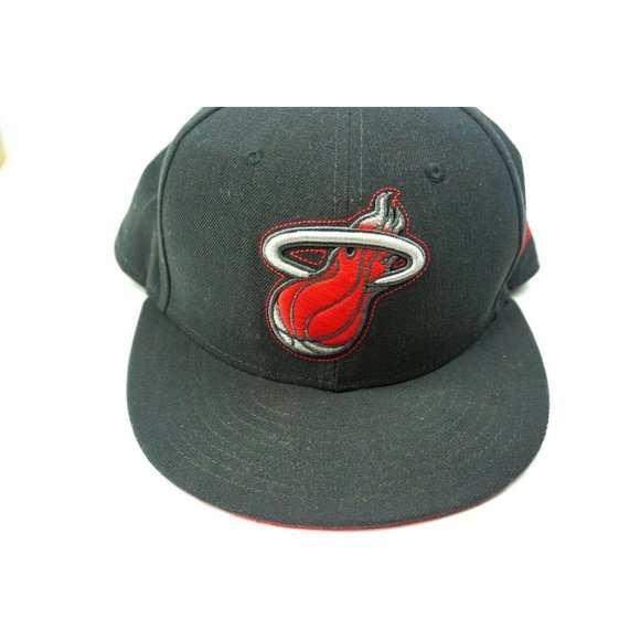 Official Miami Heat NBA HWC Hat Cap Size 7 59Fifty New Era Gray Embroidered - Picture 8 of 8